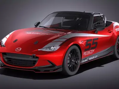 Mazda MX-5 2016 CUP Race Car VRAY 3D model