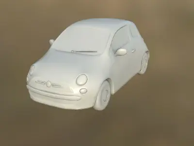 Game Ready Small Car PBR Low Poly Low-poly 3D model