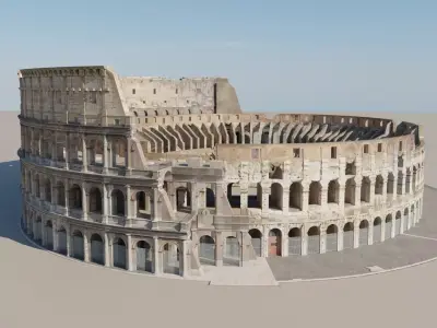 Roman Colosseum Ruins Ultra High Detail 8K PBR Textures 3D model