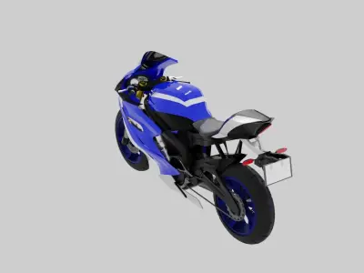 Yamaha Yzf R6 - SuperSport Racing Motorcycle Low-poly 3D model