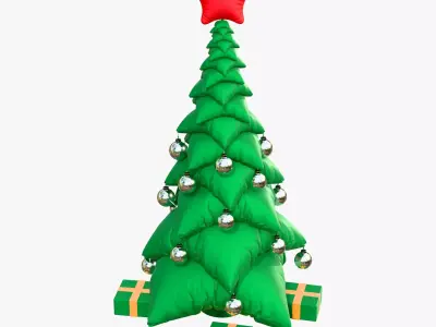 Christmas Pillow Tree with Gifts M1 3D model