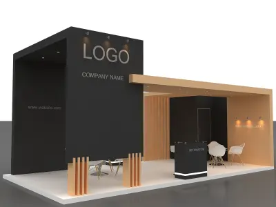 3D Booth Model 3D model