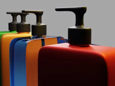 Liquid Soap Luxury Bottle Free 3D model