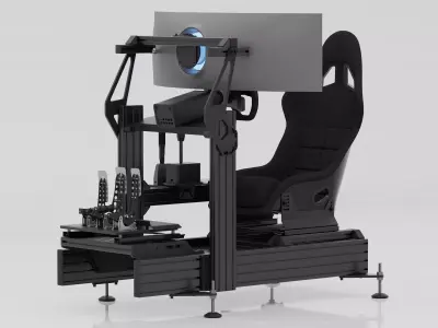 Racing Simulator Complete Sim Rig 3D model