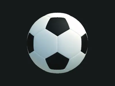 Cartoon Soccer Ball 3D model
