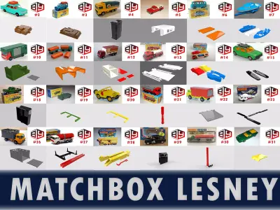 Matchbox Lesney Replacement Parts Set 3D print model