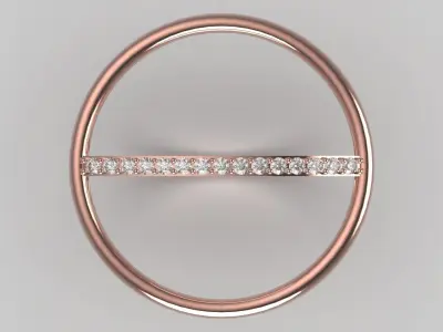 circle gold ring jr00155 3D print model