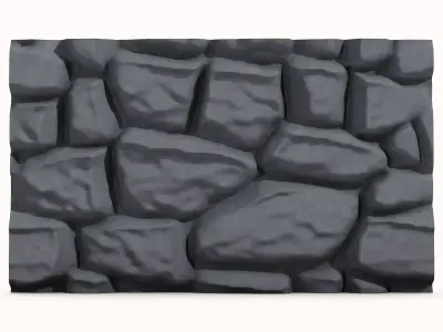 Jagged Boulder Defense Wall 3D model