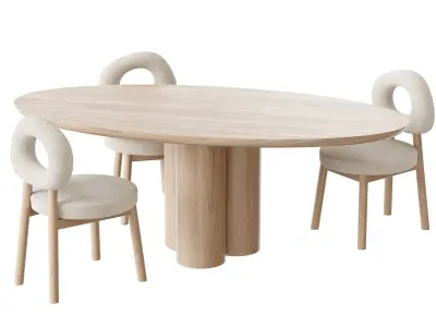Dining table MELTON 3D model