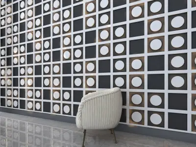 3d wall panel Low-poly 3D model