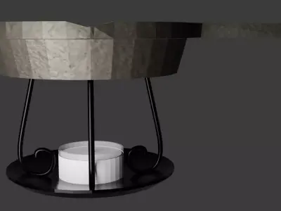 Cast Iron Skillet Tabletop Wax Warmer Free low-poly 3D model