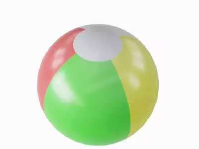 Beach Ball 01 Low-poly 3D model