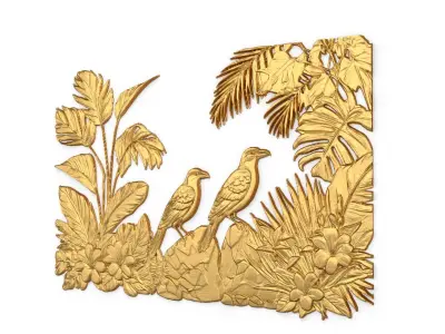 Classic carved decor ornament 418 3D model