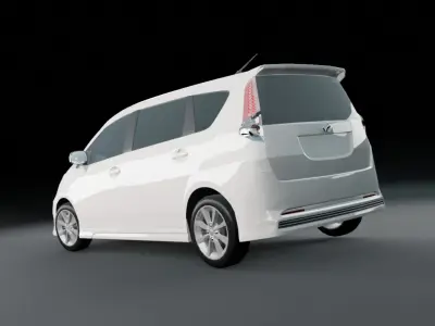 Perodua Alza 2009 Low-poly 3D model