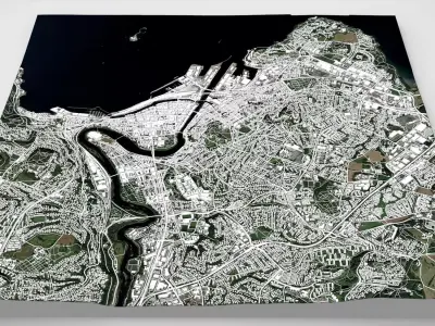 Cityscape Trondheim Norway  3D model