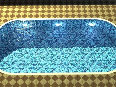 Pool Decoration Model Low-poly 3D model