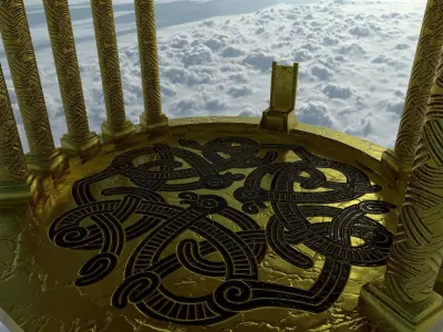 the palace of throne Free 3D model