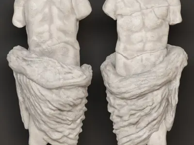 Greek Torso Decor Set 26  3D model