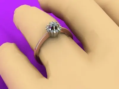 Ring Flower 3D print model