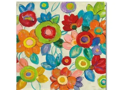 Louane Decorative Flowers Bright Crop Canvas Art Free 3D model