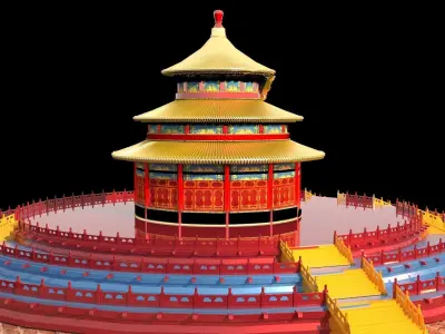 Chinese palace temple of heaven  3D model