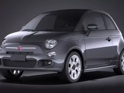 Fiat 500S 2014 VRAY 3D model