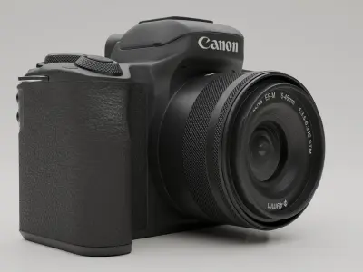 Cannon Camera Low-poly 3D model