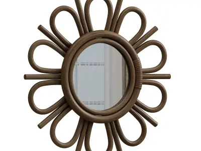 Nogu Rattan Mirror 45 and 35 cm 3D model
