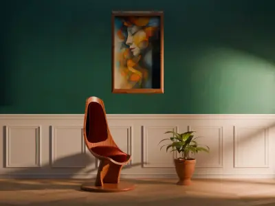 Woodys High Quality Chairs Colletion PBR 006 3D model