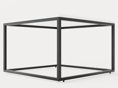 Carrie Coffee Table 70 Cm Marble Low-poly 3D model