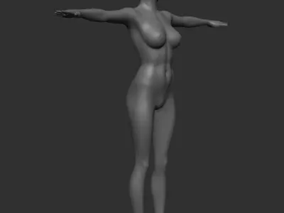 Female base character  Low-poly 3D model