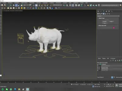 Rhinoceros Low-poly 3D model