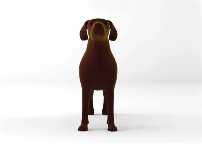 Dog full body Low-poly 3D model