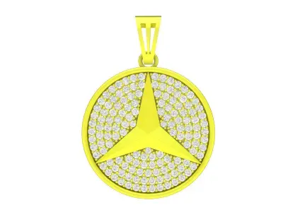 A7600 Car Logo Diamond Men Pendant 3D print model