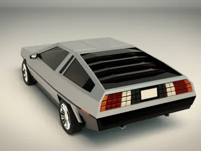 Low Poly Sports Car 04 Low-poly 3D model