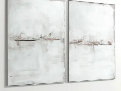 Plaster Two Photo Frame 59 Low-poly 3D model