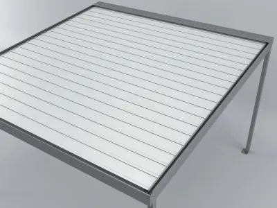 Aluminum Pergola Buffle System 3D model