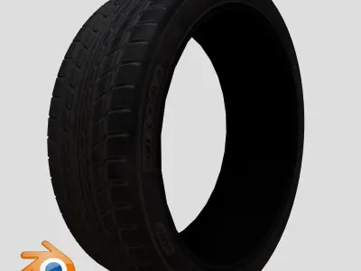 Low poly game ready sport car wheel Low-poly 3D model