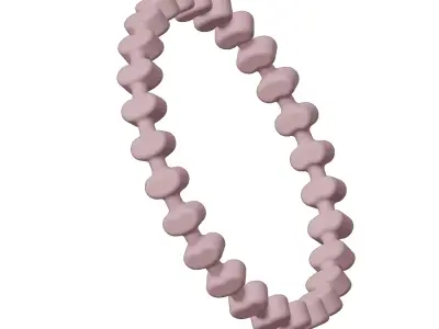 Plastic Glamorous Fancy Bangle 3D model