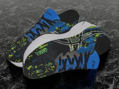 ASICS Mens GT-1000 11 Running 3D SHOES Low-poly 3D model