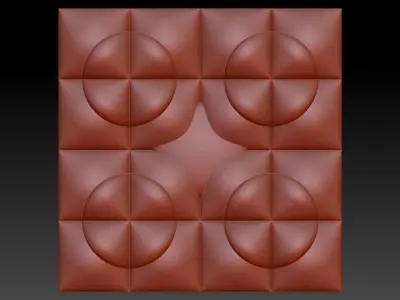 3D WALLPANEL 600MM x 600MM 3D model