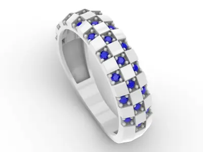 Jewelry Diamond Ring Model RG103 Free 3D print model