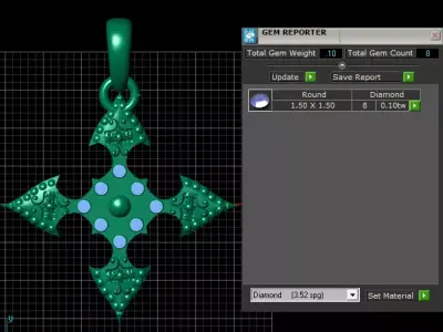 ornate cross pendant  3D printable model  3D print model