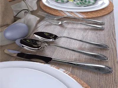 Full Easter Table set  3D model