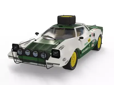 Lancia Stratos rally version 3D model