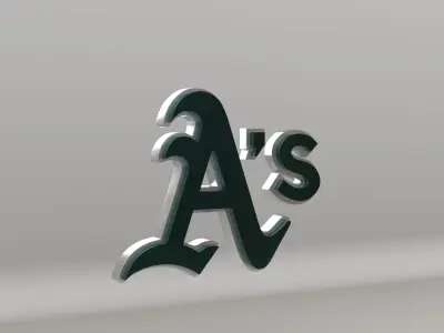MLB Oakland Athletics V2 Team Logo 3D model
