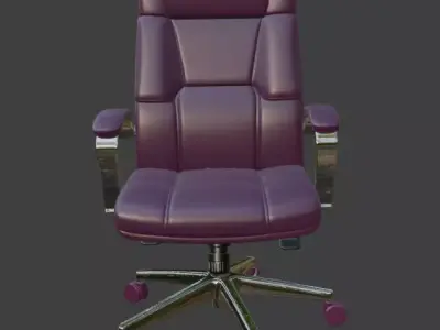 Modern Leather Executive Office Chair High Detail 3D Model 3D model