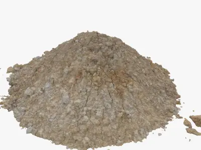 Yellow Pile of construction soil 3D model