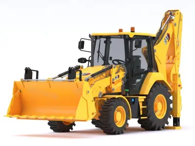 CAT Side Shift Backhoe Loaders 428 3D model