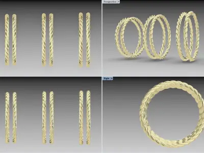 Rope ring model part 3D print model